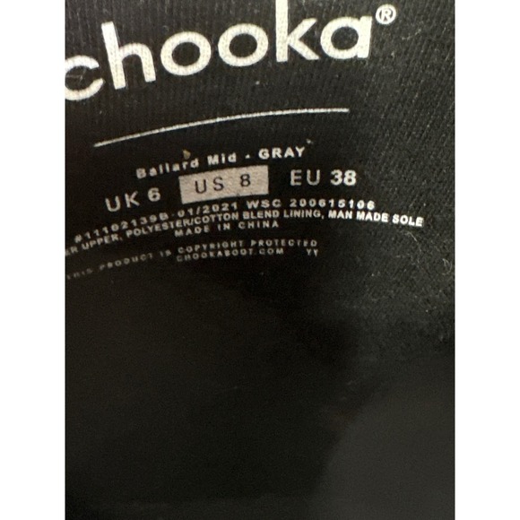 Chooka Ballard Mid Gray Rubber Rain Boots Women's US 8 Buckle Accent - Picture 5 of 6